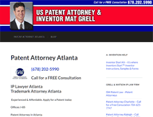 Tablet Screenshot of patentattorneyatlantaga.com